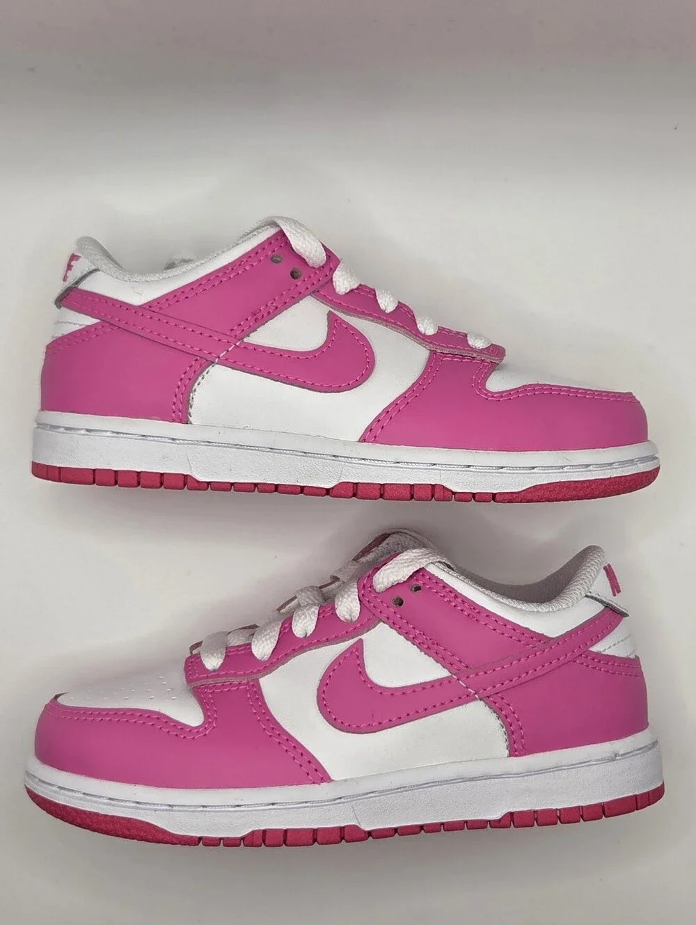 Nike Dunks Low Kids Size 11 Pink and White Low-Top Sneakers - Picture 1 of 7